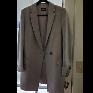 Serrano light grey wool coat